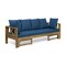 GDFStudio Camille Beach Outdoor Extendable Acacia Wood Daybed Sofa